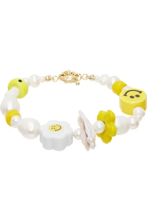 Eliou Bracelet Dona blanc et jaune exclusif à SSENSE