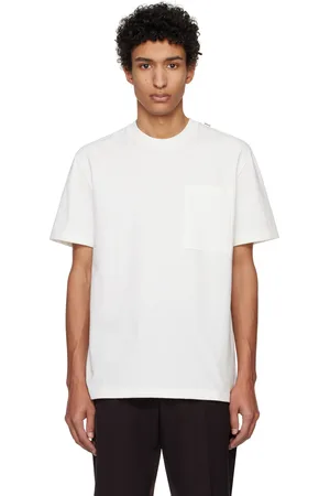 Jil Sander T-shirt blanc à étiquette à logo