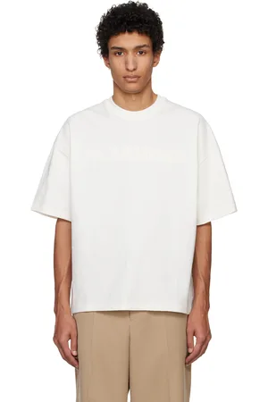 Jil Sander T-shirt blanc cassé à logo imprimé
