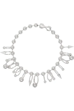 Jean Paul Gaultier Collier argenté en chaine à billes - Très Gaultier