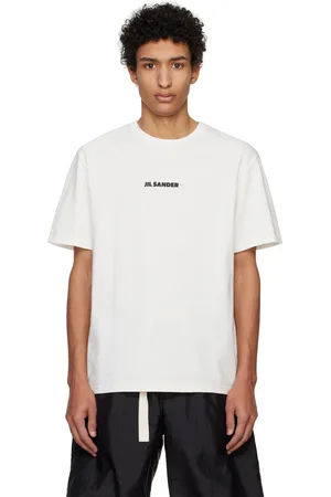 Jil Sander T-shirt blanc cassé à logo imprimé
