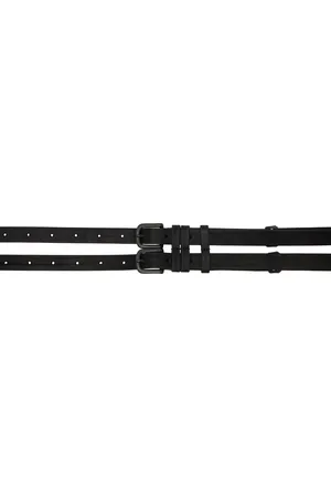 JULIUS Ceinture noire en cuir