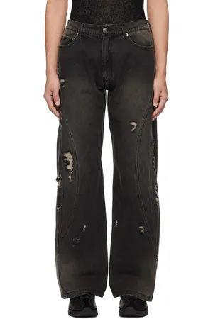 lesugiatelier Jean noir à effet usé