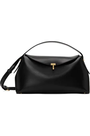 Totême Sac à main noir à verrou tournant