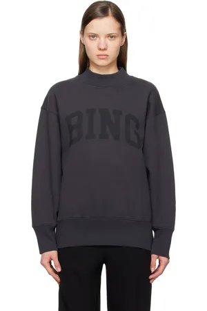 ANINE BING Pull molletonné Bradie noir à logo Bing