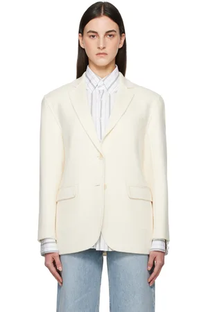 ANINE BING Veston Quinn blanc cassé