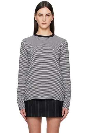 ANINE BING T-shirt Rylan noir et blanc