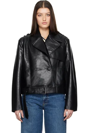 ANINE BING Blouson Simone noir en cuir