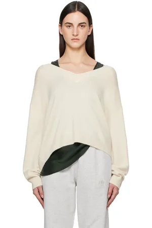 ANINE BING Pull Lee blanc cassé
