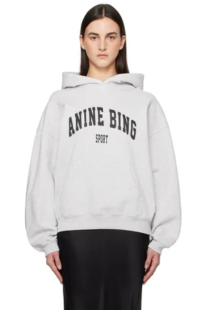 ANINE BING Pull à capuche Harvey gris