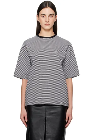 ANINE BING T-shirt Bo noir et blanc