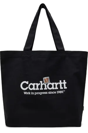 Carhartt Cabas noir en canevas à logo modifié