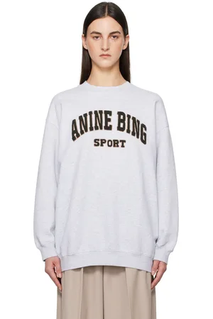 ANINE BING Pull molletonné Tyler gris