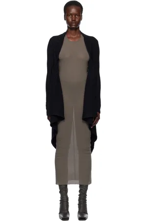 Rick Owens Cardigan noir à panneaux - Hollywood