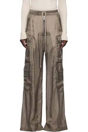 Rick Owens Pantalon de détente cargo gris à glissière Bela - Hollywood