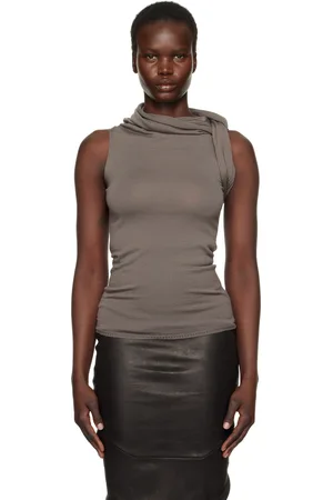 Rick Owens Débardeur gris à rayure - Hollywood