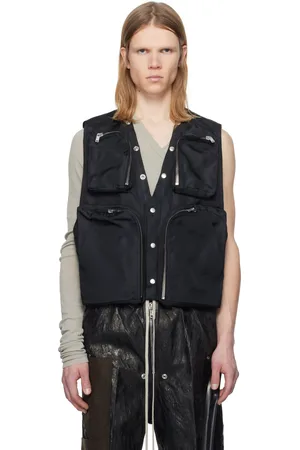 Rick Owens Veste noire à poches cargo - Hollywood