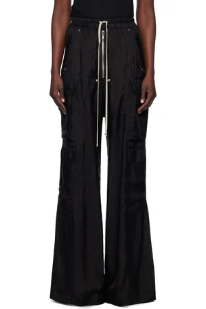 Rick Owens Pantalon de détente cargo noir à glissière Bela - Hollywood