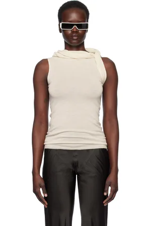 Rick Owens Débardeur blanc cassé à rayure - Hollywood