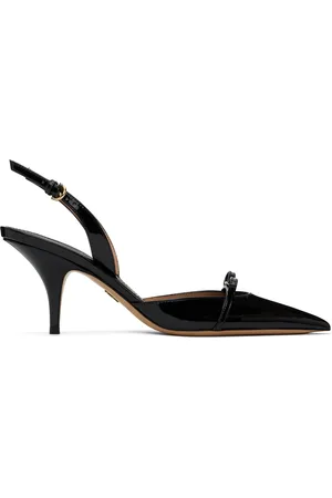 Salvatore Ferragamo Chaussures à talon aiguille noires à mini boucle et à bride arrière