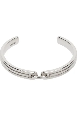 Lanvin Bracelet rigide argenté à ornements cannelés