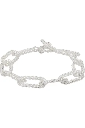 Bleue Burnham Bracelet-chainette tressée argenté