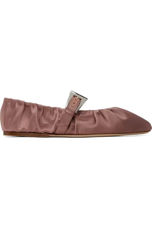 PARIS TEXAS Ballerines Sveva roses à fronces et à boucle