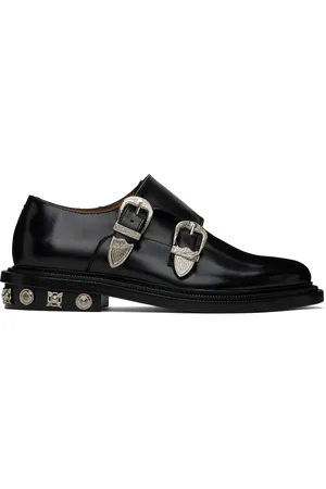 TOGA VIRILIS Chaussures à boucles noires en cuir poli