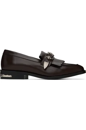 TOGA VIRILIS Flâneurs bruns en cuir
