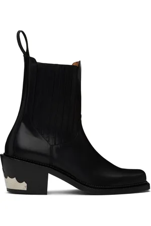 TOGA VIRILIS Bottes chelsea noires à bout carré