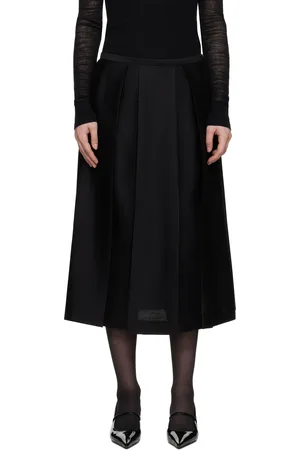 Totême Jupe midi Twinflower noire