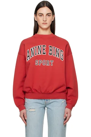 ANINE BING Pull molletonné Jaci rouge