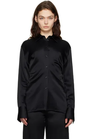 Totême Chemise noire à drapage