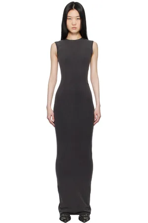Entire Studios Robe longue sans manches noire