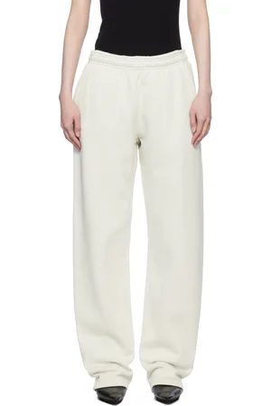 Entire Studios Pantalon de survêtement droit blanc cassé