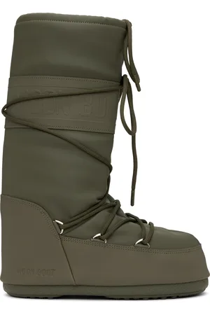 Moon Boot Bottes Icon kaki en caoutchouc