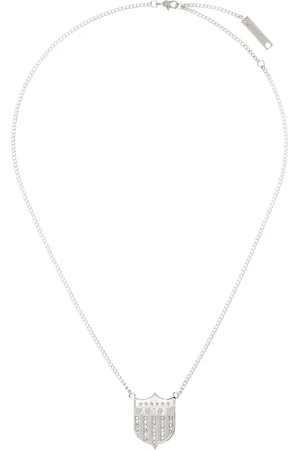 AMBUSH Collier argenté à pendentif en forme de bouclier