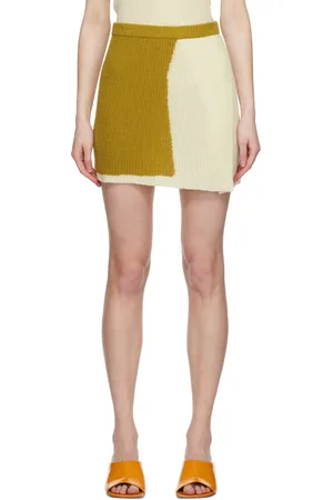 ECKHAUS LATTA Minijupe Coastal blanc cassé et brun clair