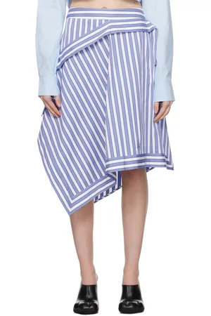 J.W.Anderson Minijupe mouchoir bleu et blanc