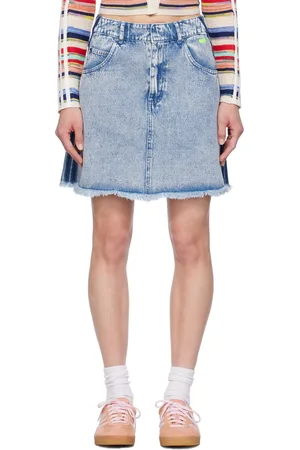 adidas Minijupe bleue en denim édition KSENIASCHNAIDER