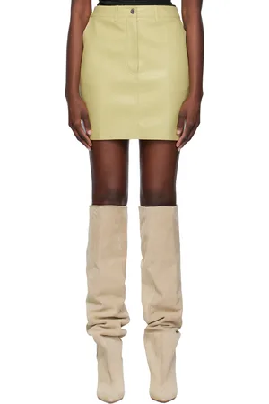 Nanushka Minijupe Miray jaune en cuir synthétique