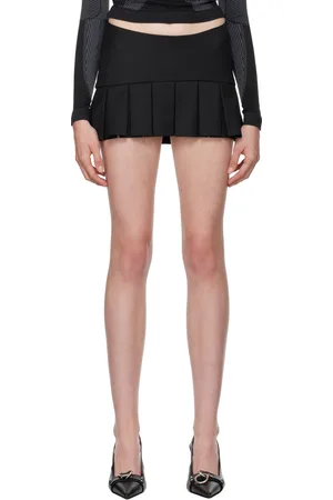 MISBHV Minijupe de style uniforme scolaire Trinity noire exclusive à SSENSE