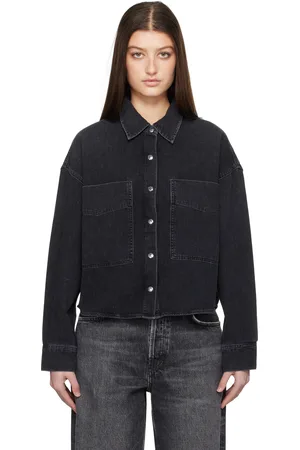 AGOLDE Chemise Myah noire en denim
