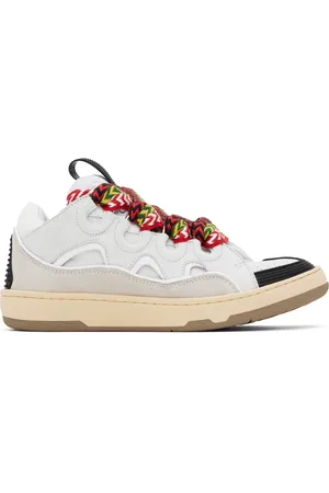Lanvin Baskets Curb blanches en cuir