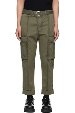 Balmain Pantalon cargo décontracté façon tailleur vert en coton