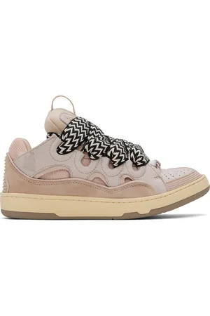 Lanvin Baskets Curb roses en cuir