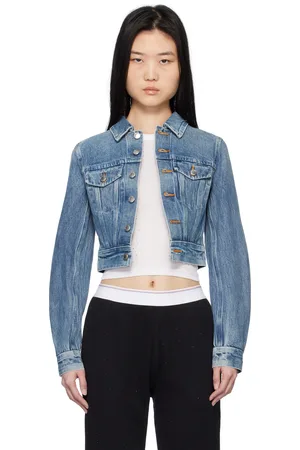 Alexander Wang Blouson camionneur bleu en denim