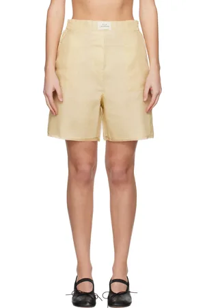 Silk Laundry Short boxeur jaune en organza
