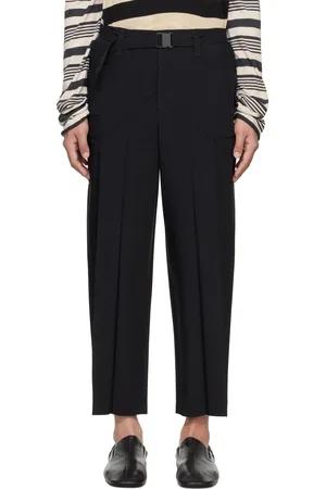 Issey Miyake Pantalon noir à plis