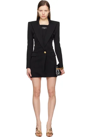 Balmain Robe courte façon tailleur noire